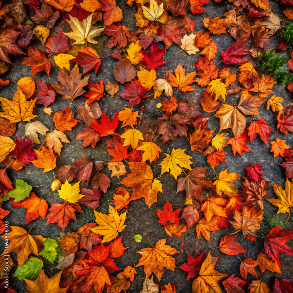Fototapeta premium autumn leaves background. autumn, leaves, leaf, fall, maple, nature, yellow, season, tree, orange, red, color, foliage, colorful, forest, bright, texture, golden, pattern, flowers, green, park, flower