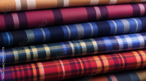 Plaid texture featuring a classic pattern of crisscrossed lines in a blend of earthy tones