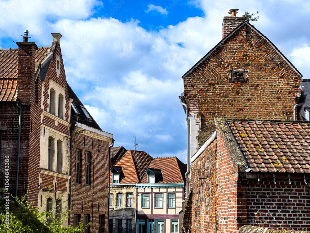 Street view of Valenciennes in France