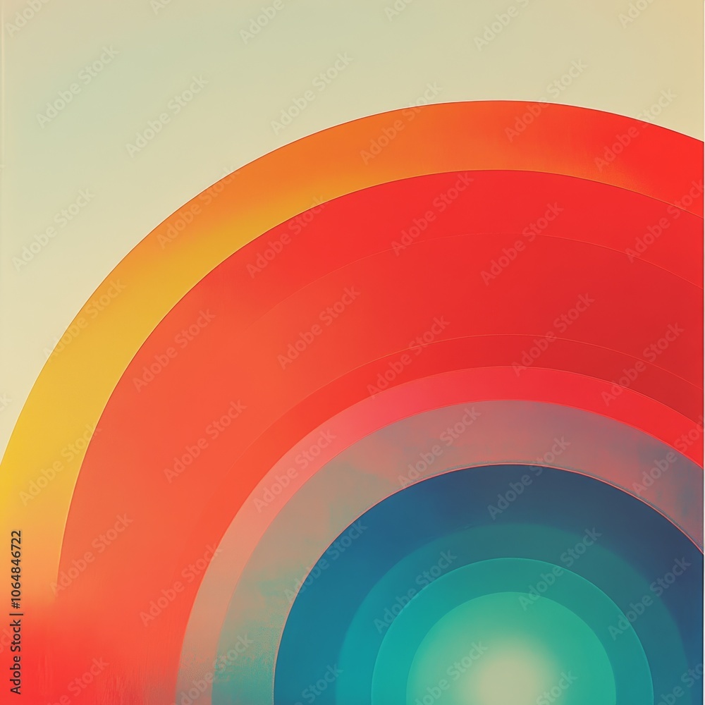 Fototapeta premium Abstract Colorful Circles Design Background Minimalist Geometric Pattern