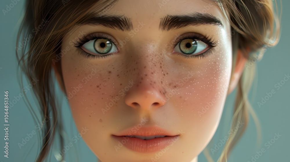 Fototapeta premium Emotional expressions in digital avatars improving interactions in gaming and virtual worlds.