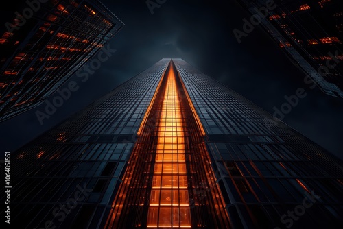 Wallpaper Mural Futuristic corporate building showcasing innovative tech-inspired architectural design. Torontodigital.ca