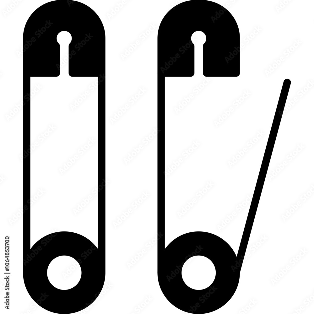 Safety Pins Icon Safety Pins Icon