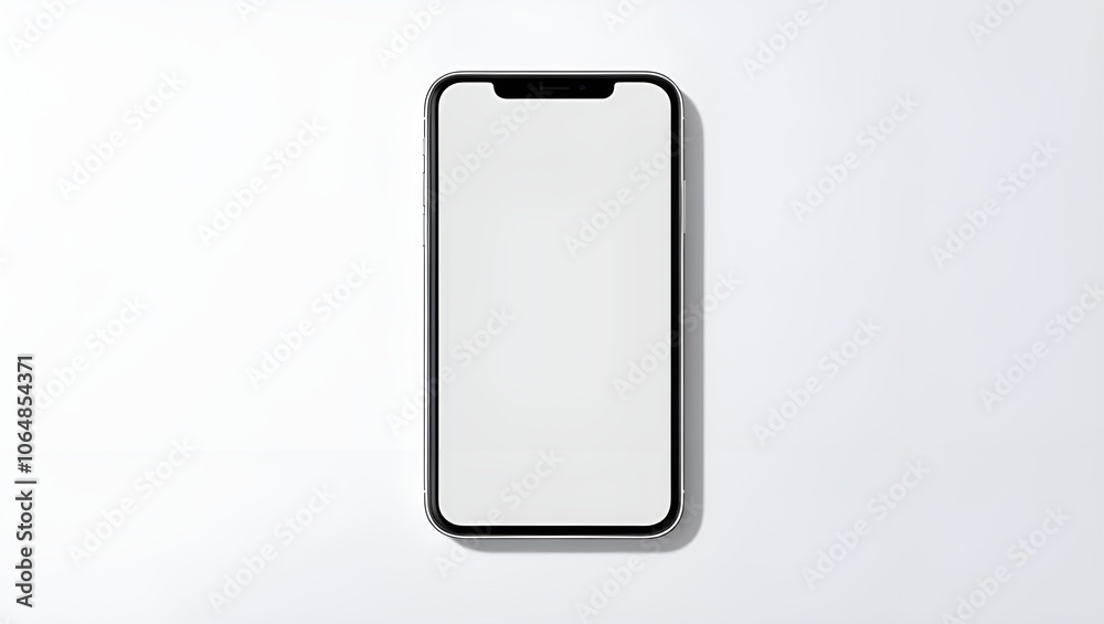 Smartphone with a blank screen on a white background. Smartphone mockup closeup isolated on white background. Smartphone with a blank screen on a white background. Smartphone mockup closeup isolated on white background.
