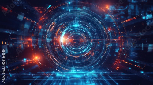 Wallpaper Mural Abstract futuristic backgrounds perfect for modern design projects and tech themes. Illustrations Torontodigital.ca