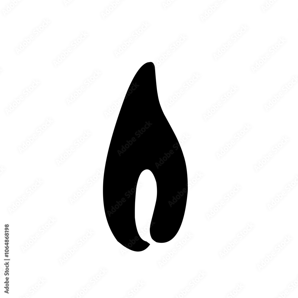 Hand drawn Fire flames black icons Hand drawn Fire flames black icons