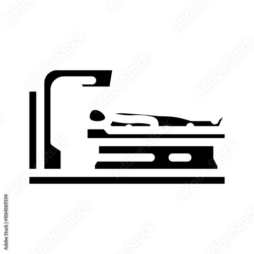 radiation therapy cancer treatment glyph icon vector. radiation therapy cancer treatment sign. isolated symbol illustration