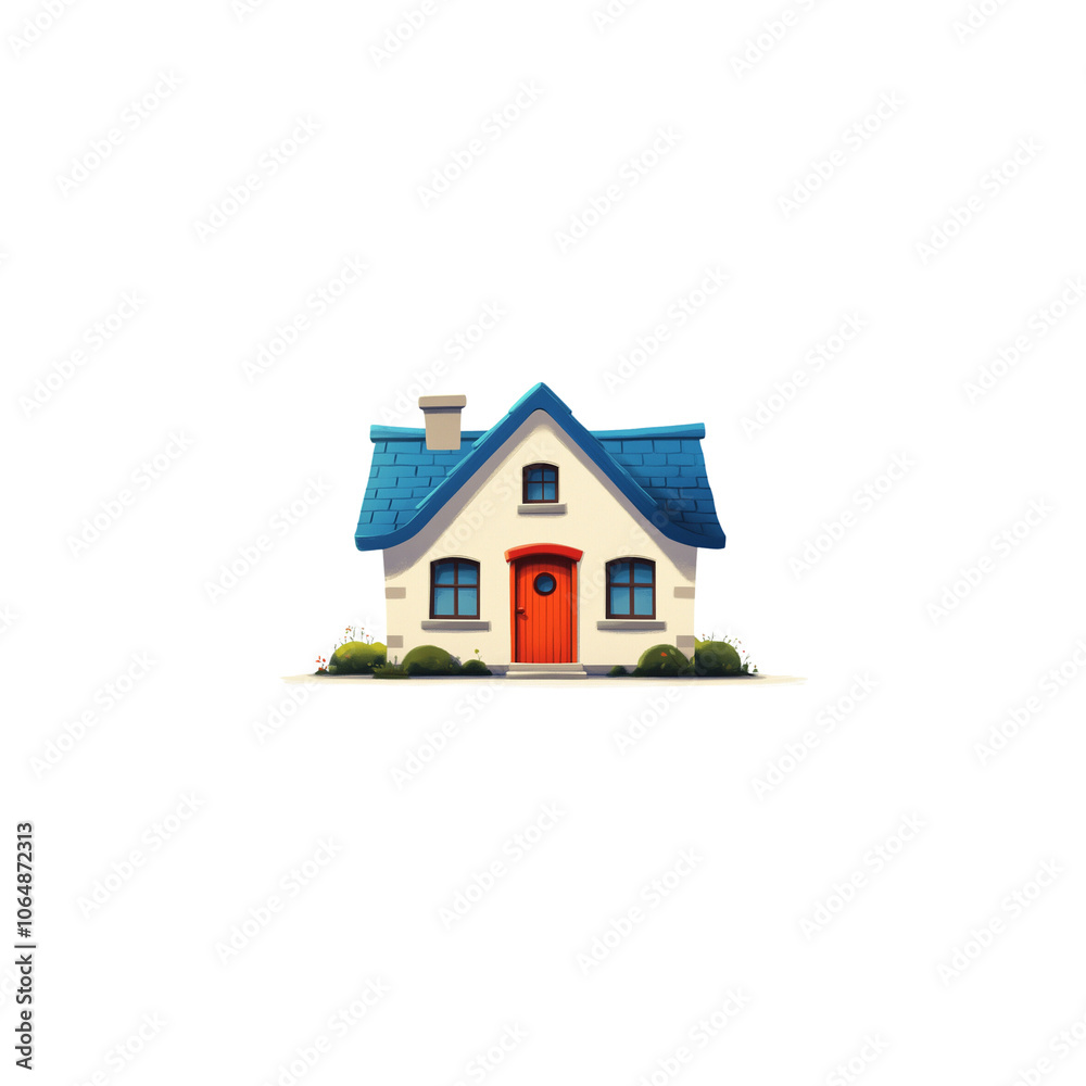 Flat illustration of a house isolated on white background. Flat illustration of a house isolated on white background.