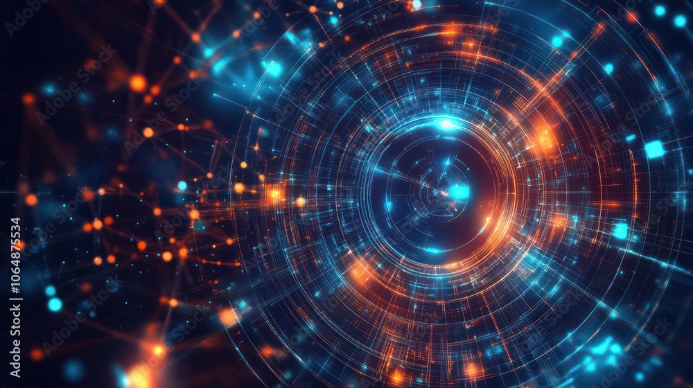 Futuristic backgrounds with glowing grids and geometric patterns for digital art. Illustrations Futuristic backgrounds with glowing grids and geometric patterns for digital art. Illustrations