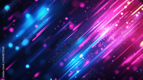 Futuristic backgrounds with neon lights and sleek digital designs. Illustrations