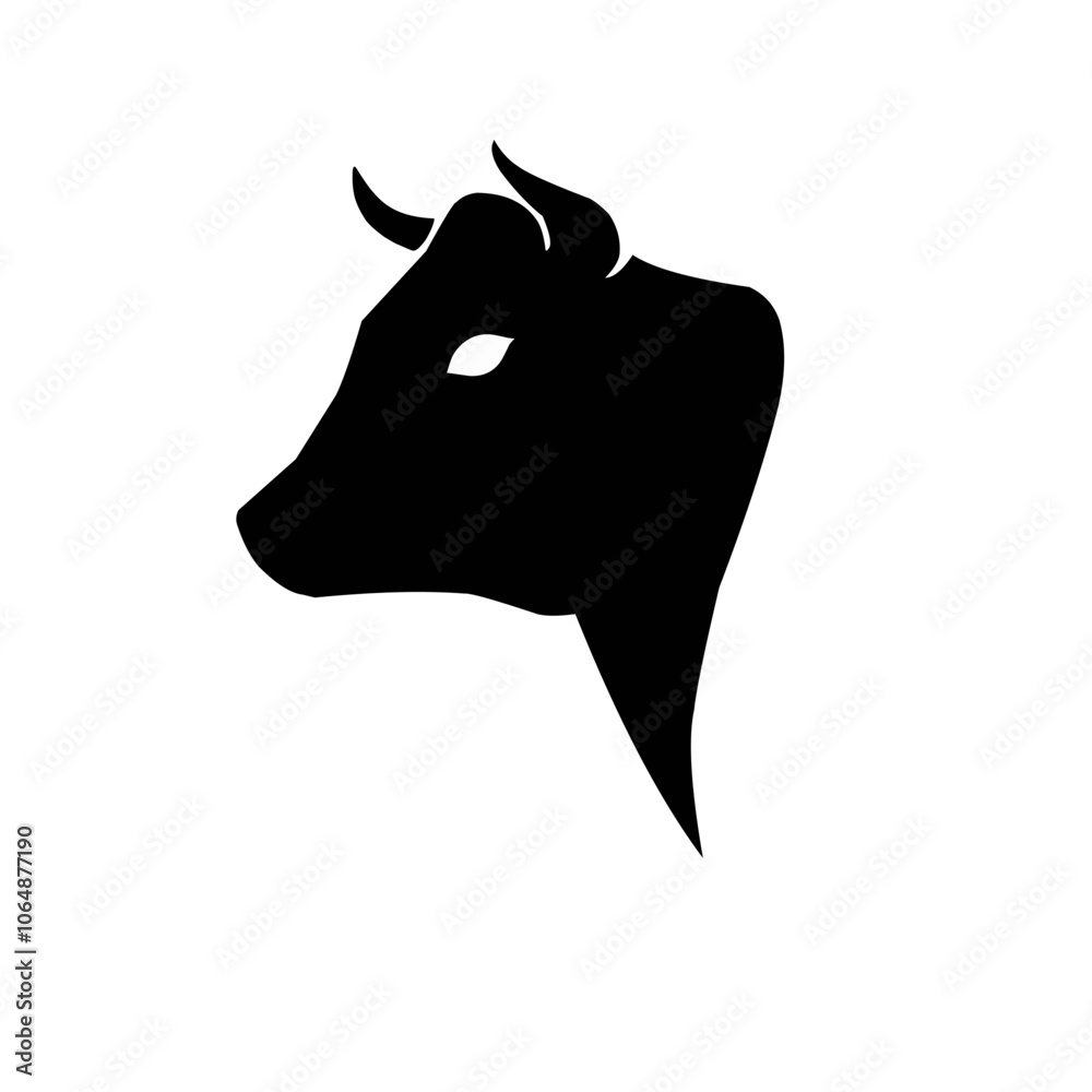 Cow head silhouette Cow head silhouette