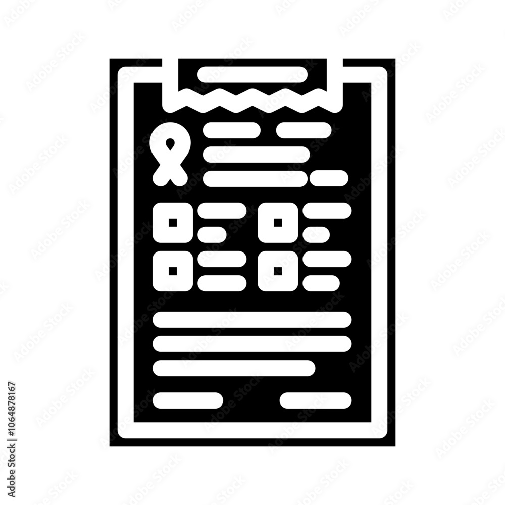 treatment plan cancer glyph icon vector. treatment plan cancer sign. isolated symbol illustration treatment plan cancer glyph icon vector. treatment plan cancer sign. isolated symbol illustration