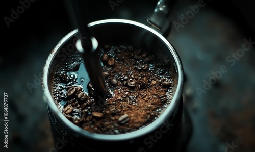 Wallpaper Mural Brewing coffee in a metal pot. Torontodigital.ca