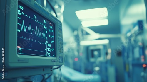 Wallpaper Mural Hospital Heart Rate Monitor EKG  Machine Medical Equipment Torontodigital.ca