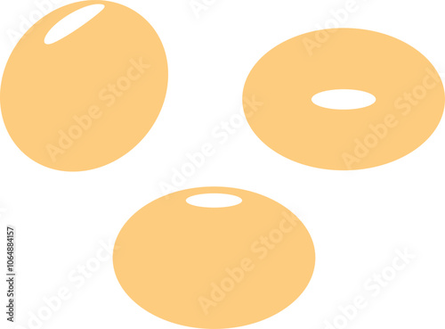 Soybean bean logo. Isolated soybean bean on white background