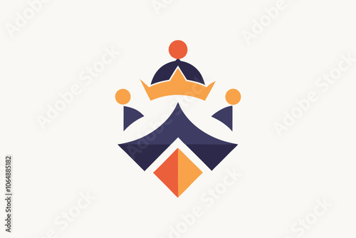 Abstract minimalist logo icons for three kings day celebration design