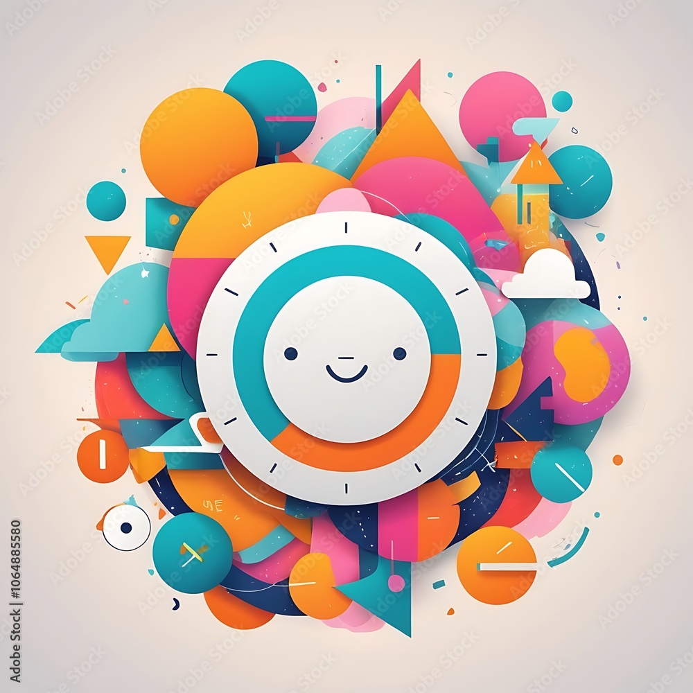 Fototapeta premium Stay: A Colorful Abstract Design