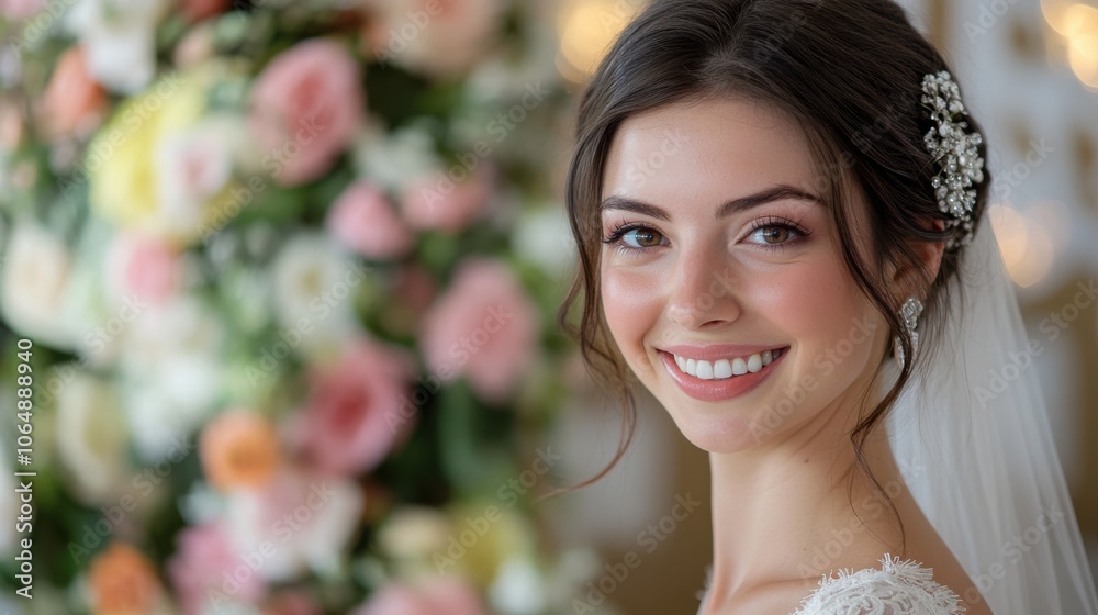 A captivating portrait of a Ukrainian bride, elegantly dressed A captivating portrait of a Ukrainian bride, elegantly dressed