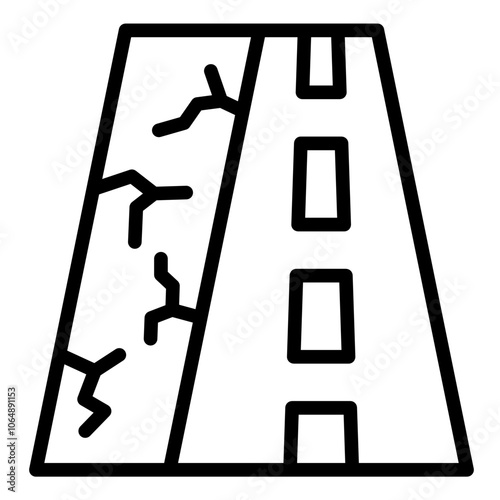 Cracked Pavement Icon