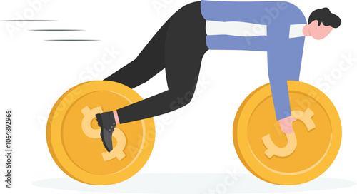 Financial guru or expert, behavioral finance mindfulness for wealth management, money and investment advisor concept,

