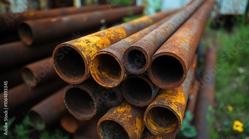 Close-Up Image of Steel Pipe Featuring Smooth Finish and Texture