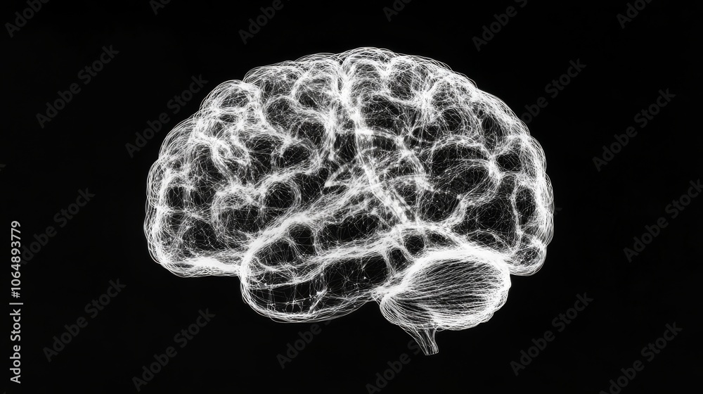 Isolated Stock Photo of a Human Brain Against White Background Isolated Stock Photo of a Human Brain Against White Background