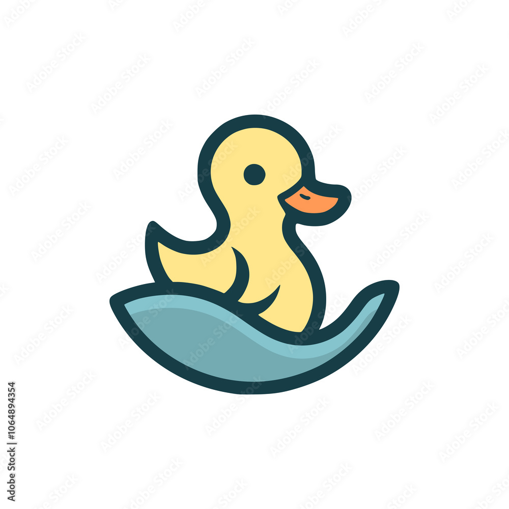 duck swimming on the water animal nature logo vector illustration template design duck swimming on the water animal nature logo vector illustration template design