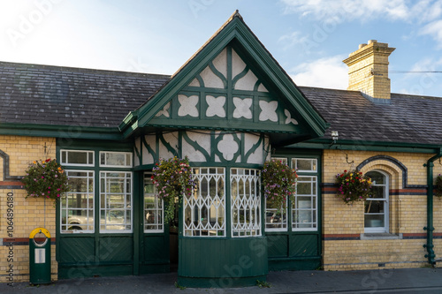 Fényképezés Beautiful antique building facade of Malahide train station