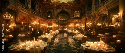 Elegant Banquet Hall in a Renaissance-Inspired Architecture