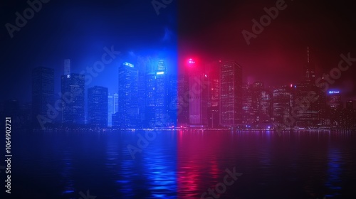 Duality of a City: Contrasting Values in Illuminated Skyscrapers