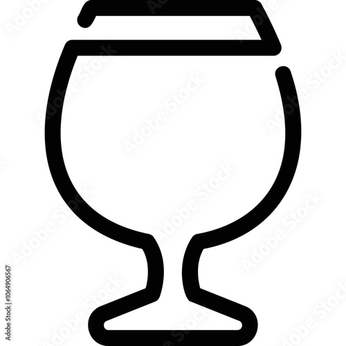 Flat illustration on a theme wine glass