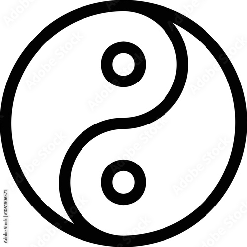 Simple vector icon Yin Yang
