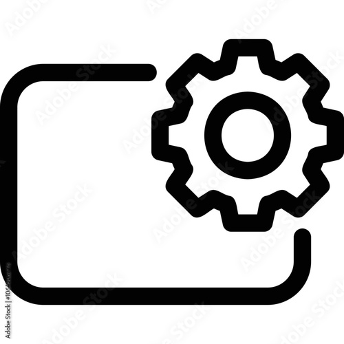 Simple vector icon setting button