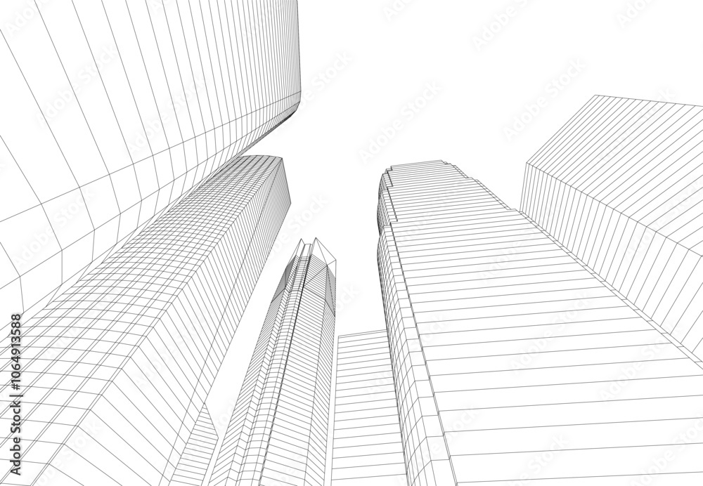 Fototapeta premium architecture 3d vector