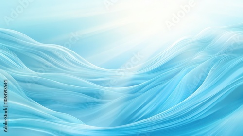 Abstract Water Waves: Evokes serenity and tranquility with a smooth, flowing, and airy rendering of ocean waves, perfect for conveying a sense of calmness and fluidity.