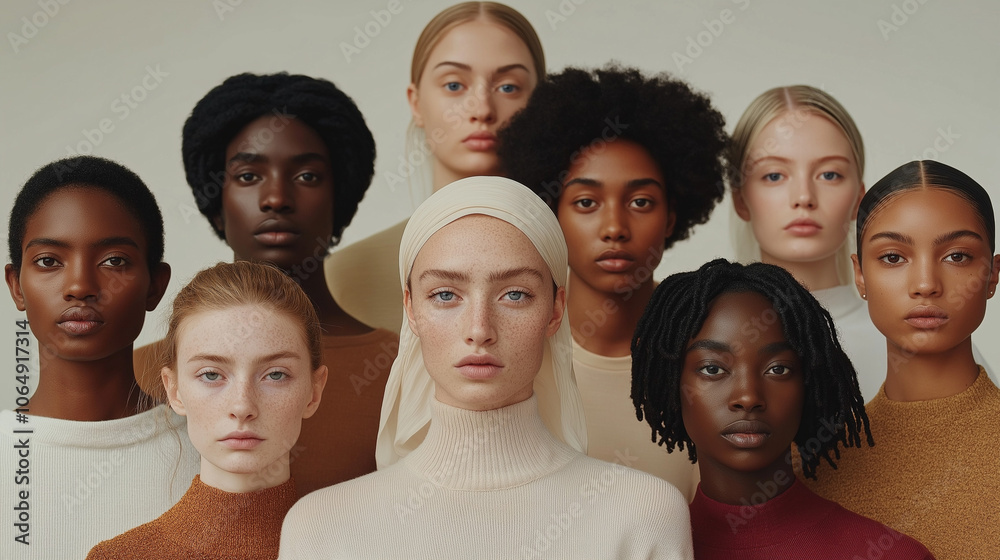 Obraz premium Portrait of women with different ethnic background
