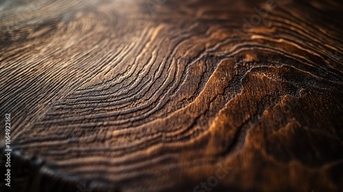 Closeup of Dark Wood Grain Texture