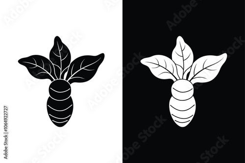 Ginger icon isolated vector icon illustration on white background. 