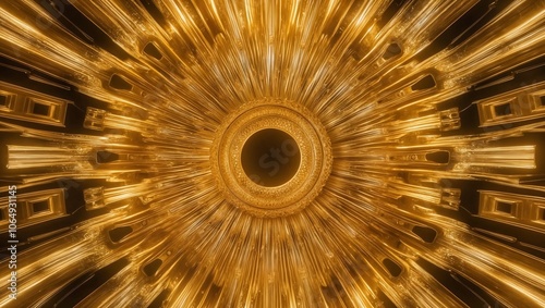 Golden cirkle background. photo