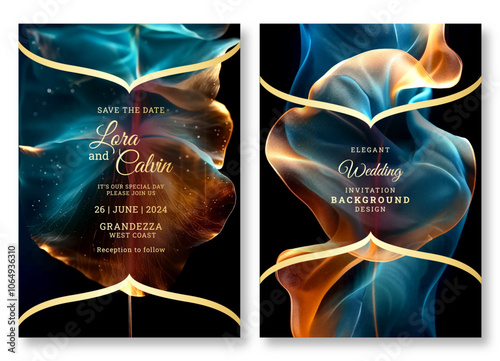 Abstract glowing floral art wedding invitation template, business brochure template, flyer design, universal background, versatile vector background, creative brochure template, party invitation