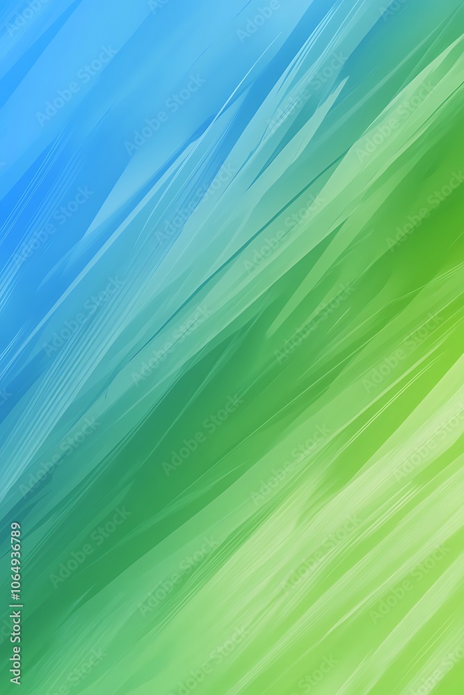 Naklejka premium Abstract Backdrop Featuring Diagonal Green and Blue Lines for a Clean and Stylish Effect
