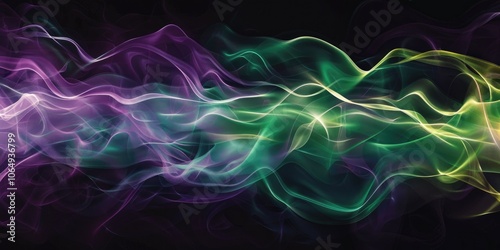 green and purple smoky abstract background photo