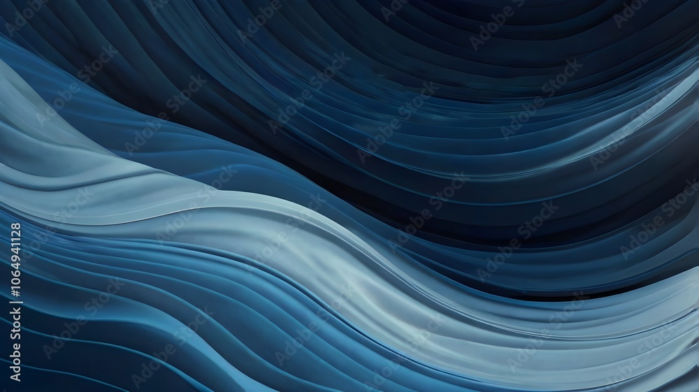 Abstract Background with Blue Color Waves. Generative ai Abstract Background with Blue Color Waves. Generative ai
