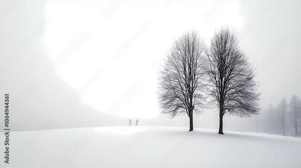Fototapeta premium trees in the snow