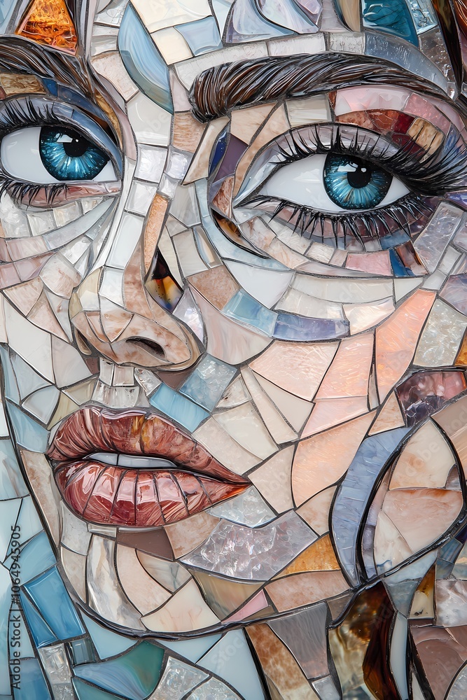 osaic girl's face osaic girl's face