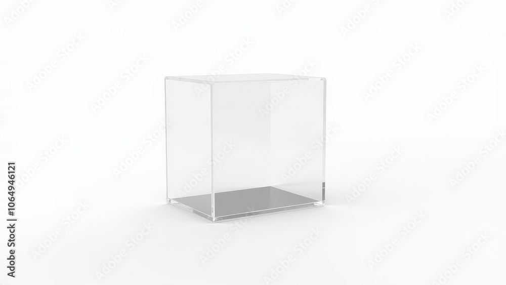 Clear acrylic box with a removable lid, designed for versatile storage and display needs Clear acrylic box with a removable lid, designed for versatile storage and display needs