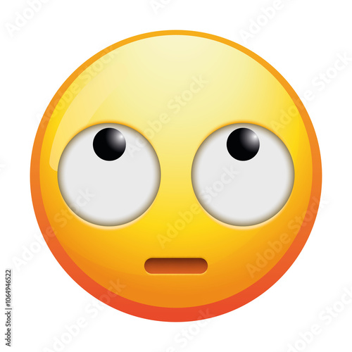 An emoji face with rolling eyes, conveying annoyance or exasperation in bright yellow tones.