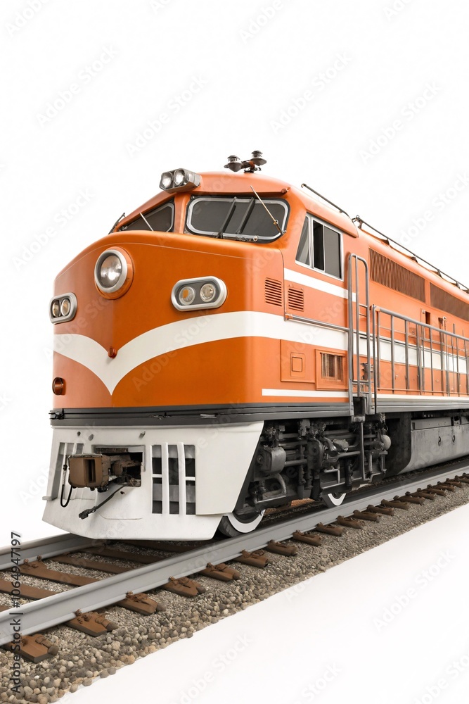 Fototapeta premium Vintage Train on a Scenic Rail Line V5