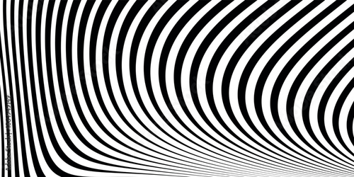 Abstract twisted background. Lines of variable thickness. Halftone effect line pattern. Grunge modern pop art texture for poster, banner, business cards, cover, postcard, design, labels, stickers