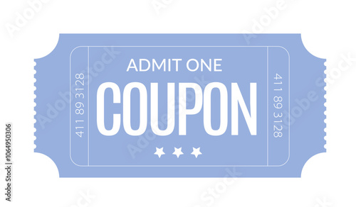 Coupon, admit one ticket